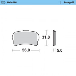 Τακάκια φρένων MOTO-MASTER BRAKE PAD SINTER RACING HONDA MONTESA COTA 301 RR 21 Τακάκια φρένων MOTO-MASTER BRAKE PAD SINTER RACING HONDA MONTESA COTA 301 RR 21