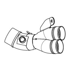 Y-σχήματος συλλέκτης τιτανίου AKRAPOVIC L-H10E11 Y-σχήματος συλλέκτης τιτανίου AKRAPOVIC L-H10E11