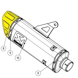 Τελικό καπάκι σετ τιτανίου AKRAPOVIC V-EC398