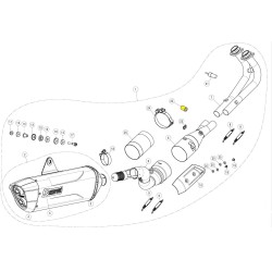 Αποστάτης αλουμινίου AKRAPOVIC P-DR158