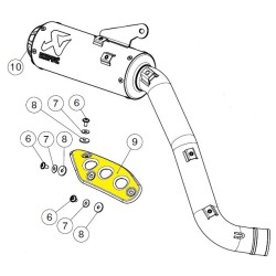 Θερμική ασπίδα από ανοξείδωτο ατσάλι AKRAPOVIC P-HSY7R3 Θερμική ασπίδα από ανοξείδωτο ατσάλι AKRAPOVIC P-HSY7R3