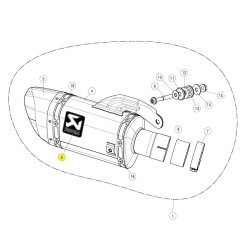 Αυτοκόλλητο για Σιγαστήρα AL AKRAPOVIC P-VST18AL Αυτοκόλλητο για Σιγαστήρα AL AKRAPOVIC P-VST18AL