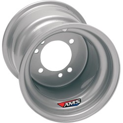 Τυπικός ατσάλινος τροχός με βαφή πούδρας 8x8,5 3/100 3.5+5 πίσω ασημί AMS 8513-697 Τυπικός ατσάλινος τροχός με βαφή πούδρας 8x8,5 3/100 3.5+5 πίσω ασημί AMS 8513-697