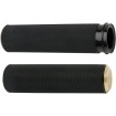 Λαβές FUSION KNURLED THROTTLE BY WIRE BLACK BRASS ENDCAP ARLEN NESS 07-334 thumb