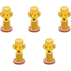 Μπουλόνι banjo 5-pk M10x1.25 χρυσό 12-pt single F/R MC Softail ARLEN NESS 300-862
