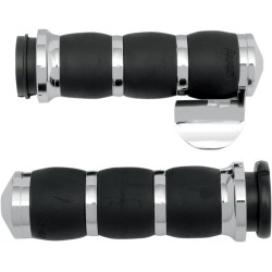 Λαβές velvet air cushion chrome με throttle boss AVON GRIPS AIR-93-BOSS