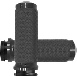 Λαβές memory foam round black large throttle-by-wire AVON GRIPS MF-63B-ANO-FLY