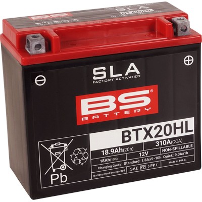 Μπαταρία BTX20HL SLA 12V 310 A BS BATTERY 300689 Μπαταρία BTX20HL SLA 12V 310 A BS BATTERY 300689