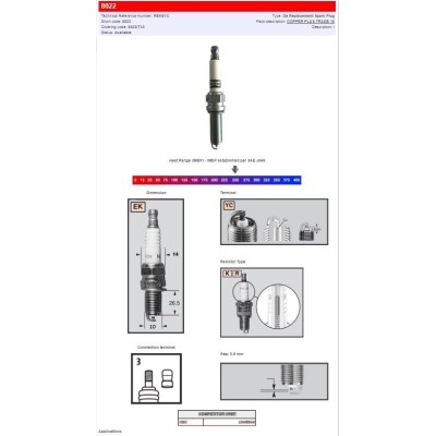 Μπουζί CHAMPION S-PLUG REK6YC CHAMPION 8022 Μπουζί CHAMPION S-PLUG REK6YC CHAMPION 8022