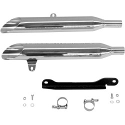 Σιγαστήρας slip-on με κωνική απόληξη chrome COBRA 2171SC