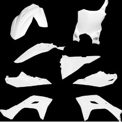 Σετ 5 τεμαχίων για καρότσα ρεπλίκα λευκό KAWASAKI CYCRA 1CYC-9436-42 Σετ 5 τεμαχίων για καρότσα ρεπλίκα λευκό KAWASAKI CYCRA 1CYC-9436-42