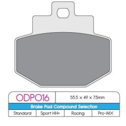 Τακάκι φρένων ODP organic DP BRAKES ODP016 Τακάκι φρένων ODP organic DP BRAKES ODP016