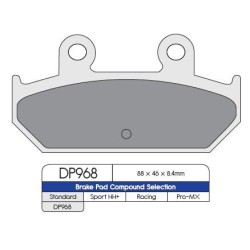 Τυπικό τακάκι φρένων συντηγμένο DP BRAKES DP968 Τυπικό τακάκι φρένων συντηγμένο DP BRAKES DP968