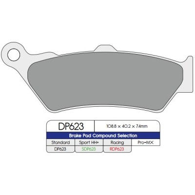 Επένδυση φρένων RDP X-RACE TITANIUM DP BRAKES RDP623 Επένδυση φρένων RDP X-RACE TITANIUM DP BRAKES RDP623