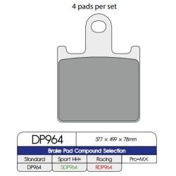Τακάκι φρένων DP sintered replacement street touring off-road/ATV DP BRAKES DP964 Τακάκι φρένων DP sintered replacement street touring off-road/ATV DP BRAKES DP964
