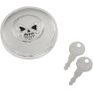 Καπάκι δεξαμενής με σπείρωμα και κλείδωμα skull χωρίς εξαερισμό χρώμιο DRAG SPECIALTIES 03-0320AS-B thumb