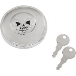Καπάκι δεξαμενής με σπείρωμα και κλείδωμα skull χωρίς εξαερισμό χρώμιο DRAG SPECIALTIES 03-0320AS-B Καπάκι δεξαμενής με σπείρωμα και κλείδωμα skull χωρίς εξαερισμό χρώμιο DRAG SPECIALTIES 03-0320AS-B
