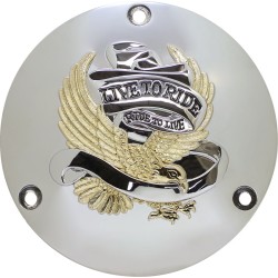 Κάλυμμα συμπλέκτη Live to Ride χρυσό 3-τρύπες DRAG SPECIALTIES 33-0010DA