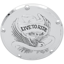 Κάλυμμα Derby Live To Ride χρωμιωμένο 5-οπών DRAG SPECIALTIES 33-0065CA Κάλυμμα Derby Live To Ride χρωμιωμένο 5-οπών DRAG SPECIALTIES 33-0065CA