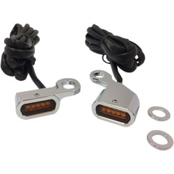 Φώτα δείκτες για τιμόνι χρώμιο/κεχριμπάρι LED DRAG SPECIALTIES L22-0230CAENU Φώτα δείκτες για τιμόνι χρώμιο/κεχριμπάρι LED DRAG SPECIALTIES L22-0230CAENU