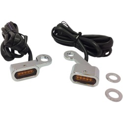 Φώτα δείκτες για τιμόνι χρώμιο/κεχριμπάρι LED DRAG SPECIALTIES L22-0231CAENU Φώτα δείκτες για τιμόνι χρώμιο/κεχριμπάρι LED DRAG SPECIALTIES L22-0231CAENU