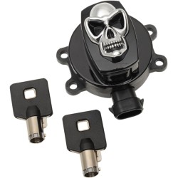 Κλειδί ανάφλεξης κρανίο γυαλιστερό μαύρο DRAG SPECIALTIES E21-0214GBSKD