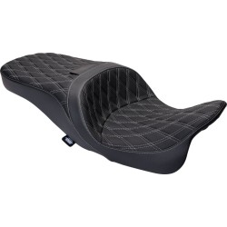 Σέλα Freedom βινύλιο double diamond ασημί ραφές FLH 2009-23 DRAG SPECIALTIES 0801-1482