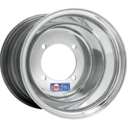 Πίσω τροχός BLUE LABEL 10X8 4/115 3+5 από περιστροφικό αλουμίνιο με κανονικό χείλος, γυαλισμένο ασημί ΑΛΛΑ 007-07
