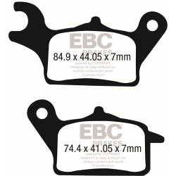 Τακάκι φρένων carbon scooter EBC SFAC708 Τακάκι φρένων carbon scooter EBC SFAC708
