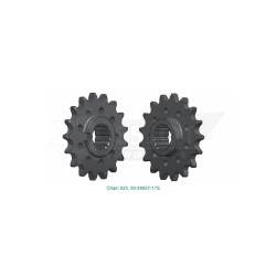 Μπροστινό γρανάζι 17T 525 ESJOT 50-29057-17S