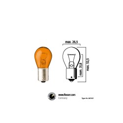 Λάμπα με μονό νήμα πυράκτωσης 12V PY21W BAU15S κεχριμπάρι 10PK ΑΛΛΑ 667107 Λάμπα με μονό νήμα πυράκτωσης 12V PY21W BAU15S κεχριμπάρι 10PK ΑΛΛΑ 667107