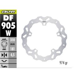 Σταθερός κυματιστός δίσκος φρένου GALFER DF905W