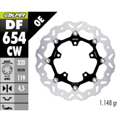 Κυματιστός πλωτός δίσκος φρένων GALFER DF654CW Κυματιστός πλωτός δίσκος φρένων GALFER DF654CW