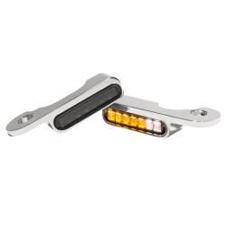 Φλας LED για τιμόνι με θέση φωτός χρώμιο HEINZ BIKES HBTS-FLH-HC-C-PL