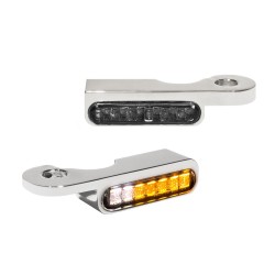 Φλας LED για τιμόνι με φως θέσης χρώμιο HEINZ BIKES HBTS-CVO02-C-PL Φλας LED για τιμόνι με φως θέσης χρώμιο HEINZ BIKES HBTS-CVO02-C-PL