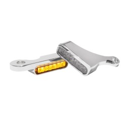 Φλας LED για τιμόνι με φως θέσης χρώμιο HEINZ BIKES HBTS-FL18-C-PL