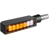 Φλας BLOKK-Line LED με φως θέσης κεχριμπάρι/μαύρο HEINZ BIKES HBBL-PL-1