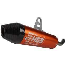 Σιγαστήρας RCO MX round alu orange / carbon end cap HGS XT-223-RCO Σιγαστήρας RCO MX round alu orange / carbon end cap HGS XT-223-RCO