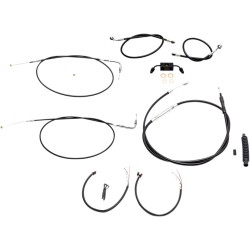 Σετ καλωδίων για 12-14 ape hangers μαύρο βινύλιο/πλεγμένο ανοξείδωτο ατσάλι μαύρο LA CHOPPERS LA-8231KT2-13B Σετ καλωδίων για 12-14 ape hangers μαύρο βινύλιο/πλεγμένο ανοξείδωτο ατσάλι μαύρο LA CHOPPERS LA-8231KT2-13B