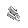 Lv-10 dual slip-on muffler stainless steel ECE ΑΛΛΟΙ 15271
