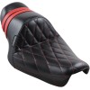 Κάθισμα stubs spoiler diamond stitched black w/red speed stripes LE PERA LK-416DMRED