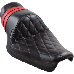 Κάθισμα stubs spoiler diamond stitched black w/red speed stripes LE PERA LK-416DMRED