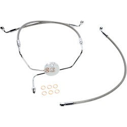 Σετ σωλήνων φρένων dual disc non-ABS E-Z align XR γυαλισμένο χρωμιωμένο πλέγμα 25