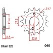 Μπροστινό γρανάζι ατσάλι 520-14T HON MOTO-MASTER 61.040.11.14 Μπροστινό γρανάζι ατσάλι 520-14T HON MOTO-MASTER 61.040.11.14 thumb