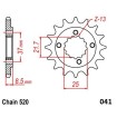 Μπροστινό γρανάζι χάλυβα 520-15T HON MOTO-MASTER 61.041.11.15 thumb
