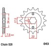 Μπροστινό γρανάζι χάλυβα 520-14T HON MOTO-MASTER 61.043.11.14 thumb