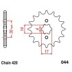 Μπροστινό γρανάζι ατσάλι 420-14T KWS MOTO-MASTER 61.044.11.14 thumb