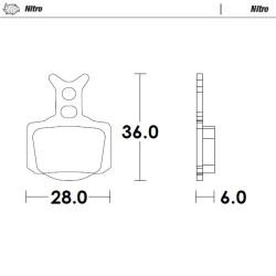 Τακάκι φρένου NITRO MOTO-MASTER 82821 Τακάκι φρένου NITRO MOTO-MASTER 82821