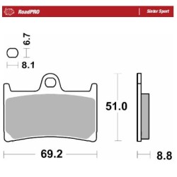 Τακάκι φρένων ROADPRO SINTER SPORT MOTO-MASTER 402805 Τακάκι φρένων ROADPRO SINTER SPORT MOTO-MASTER 402805