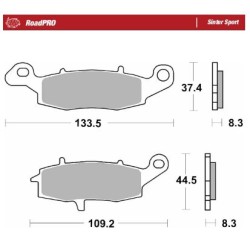 Τακάκι φρένων RoadPro Sinter Sport MOTO-MASTER 404105 Τακάκι φρένων RoadPro Sinter Sport MOTO-MASTER 404105